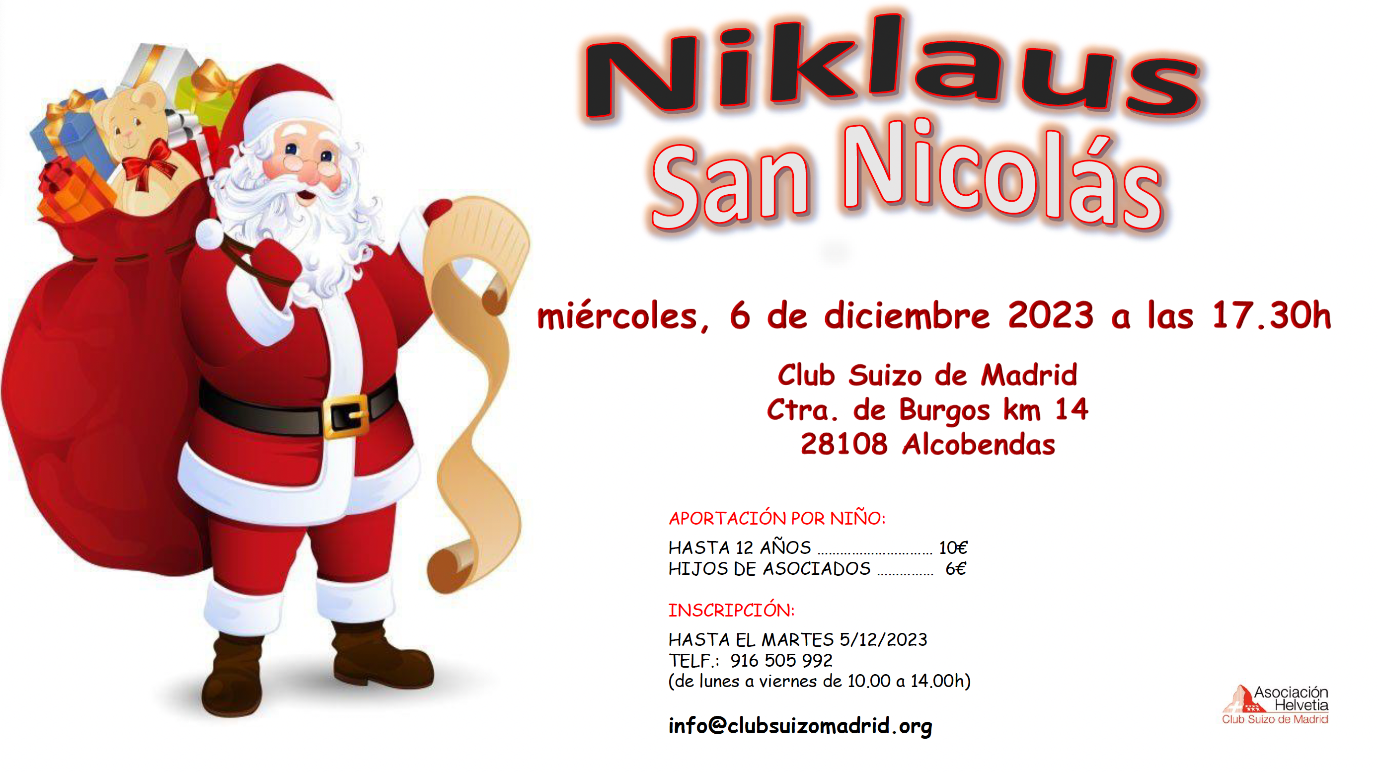 Visita de San Nicolás <br> 6 de Diciembre